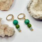 Gold Plated Turquoise Huggie Earrings