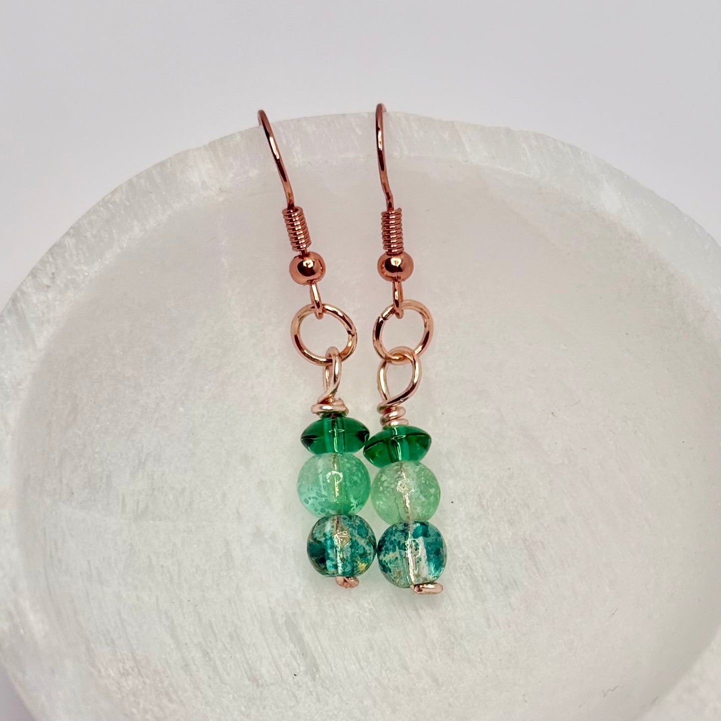 Rose Gold Resin Earrings