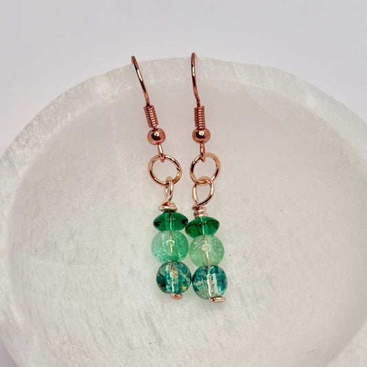 Rose Gold Resin Earrings