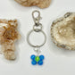 Silver Blue Butterfly Keychain