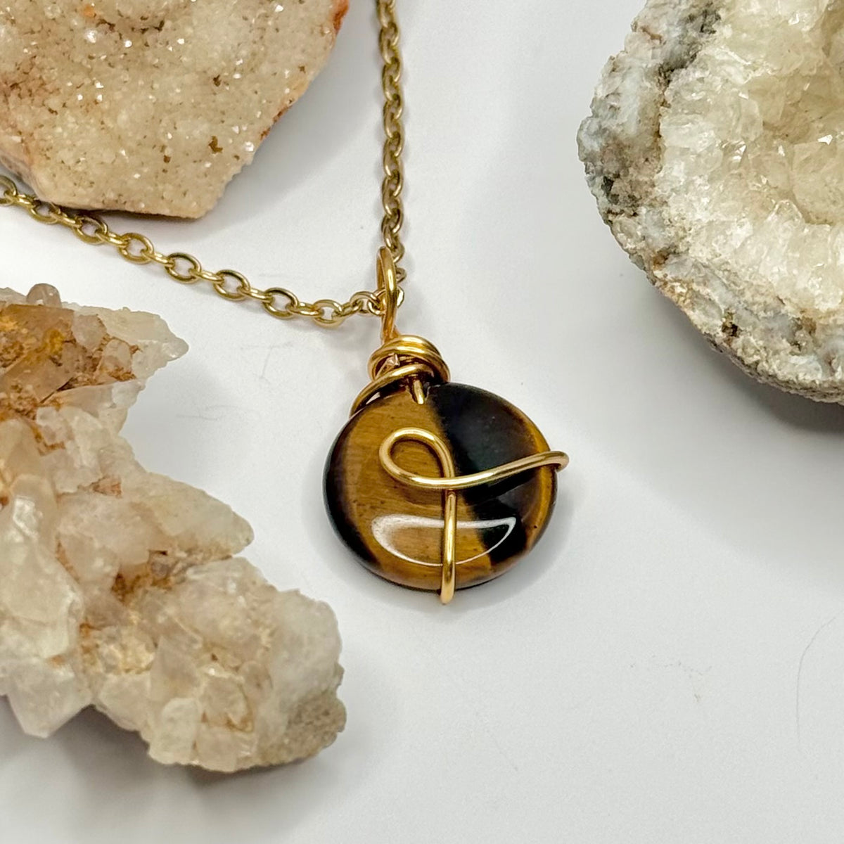 Gold Tigers Eye Necklace
