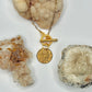 Gold Hieroglyphic Charm Toggle Necklace