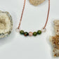 Rose Gold Unakite and Red Vein Jasper Necklace