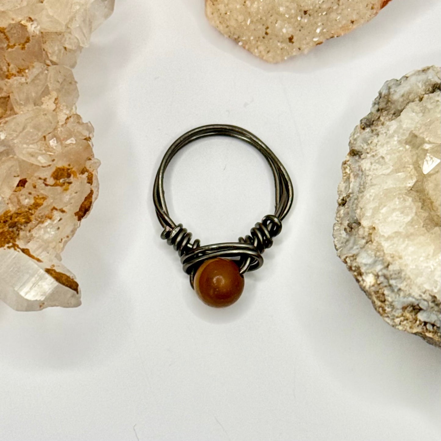 Charcoal Picture Jasper Ring