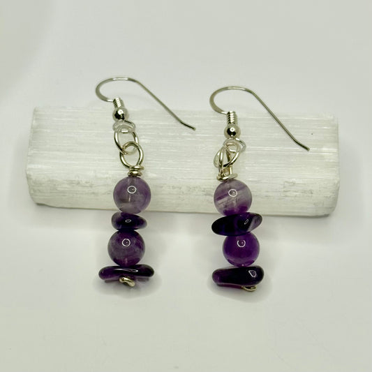 Sterling Silver Amethyst Earrings