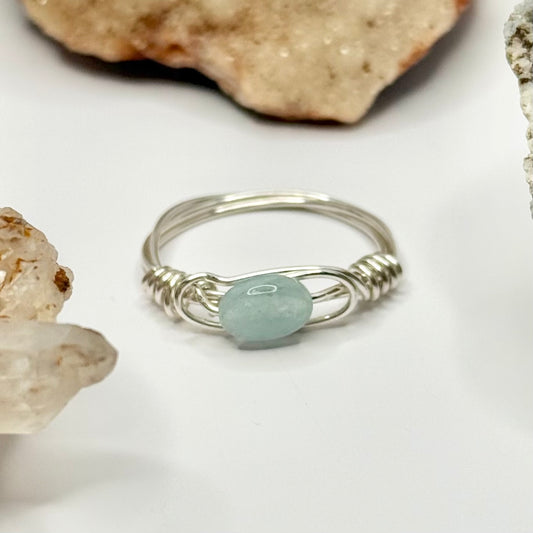 Sterling Silver Blue Calcite Ring
