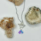 Silver Purple and Blue Toggle Necklace