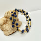 Gold Lapis Beaded Wrap Bracelet