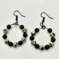 Charcoal Obsidian and Dalmatian Jasper Earrings