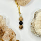 Gold Onyx and Picture Jasper Necklace