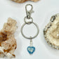 Silver Resin Heart Keychain