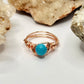 Rose Gold Dyed Howlite Ring