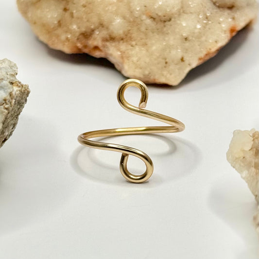 Gold Bypass Ring