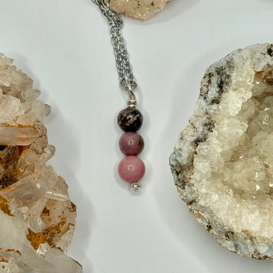 Silver Rhodonite Necklace