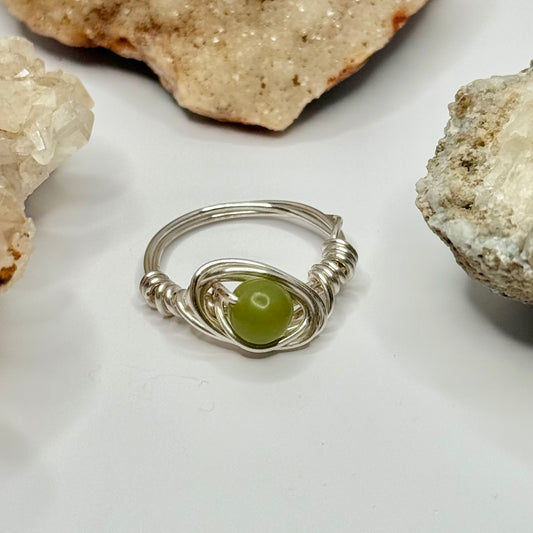 Silver Jade Ring