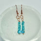 Rose Gold Blue Lace Agate Earrings