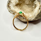 Gold Green Glass Ring