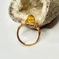 Gold Yellow Glass Ring