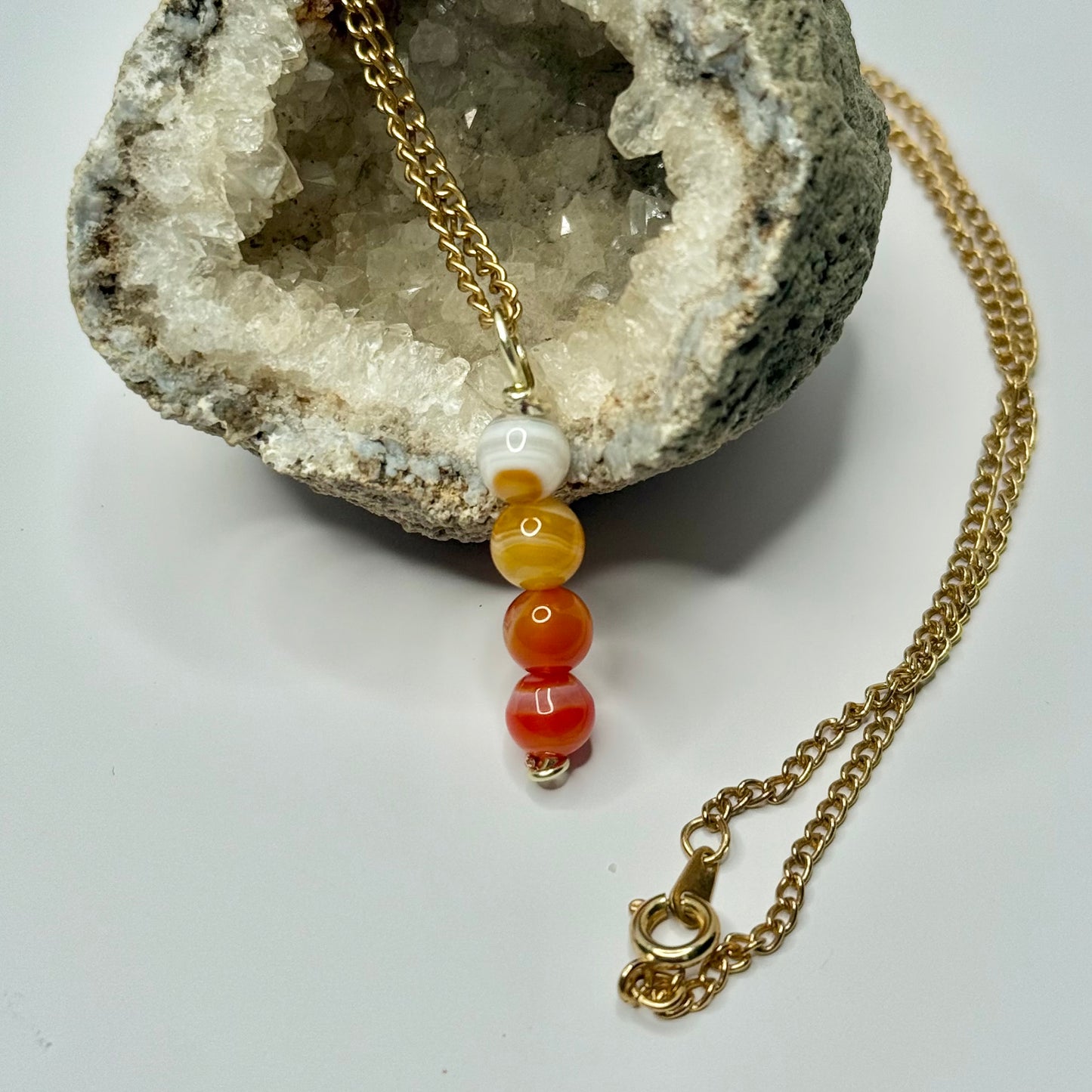 Gold Carnelian Necklace