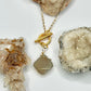 Gold Agate Toggle Necklace