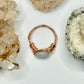 Rose Gold White Jade Ring