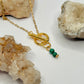 Gold Malachite Toggle Necklace