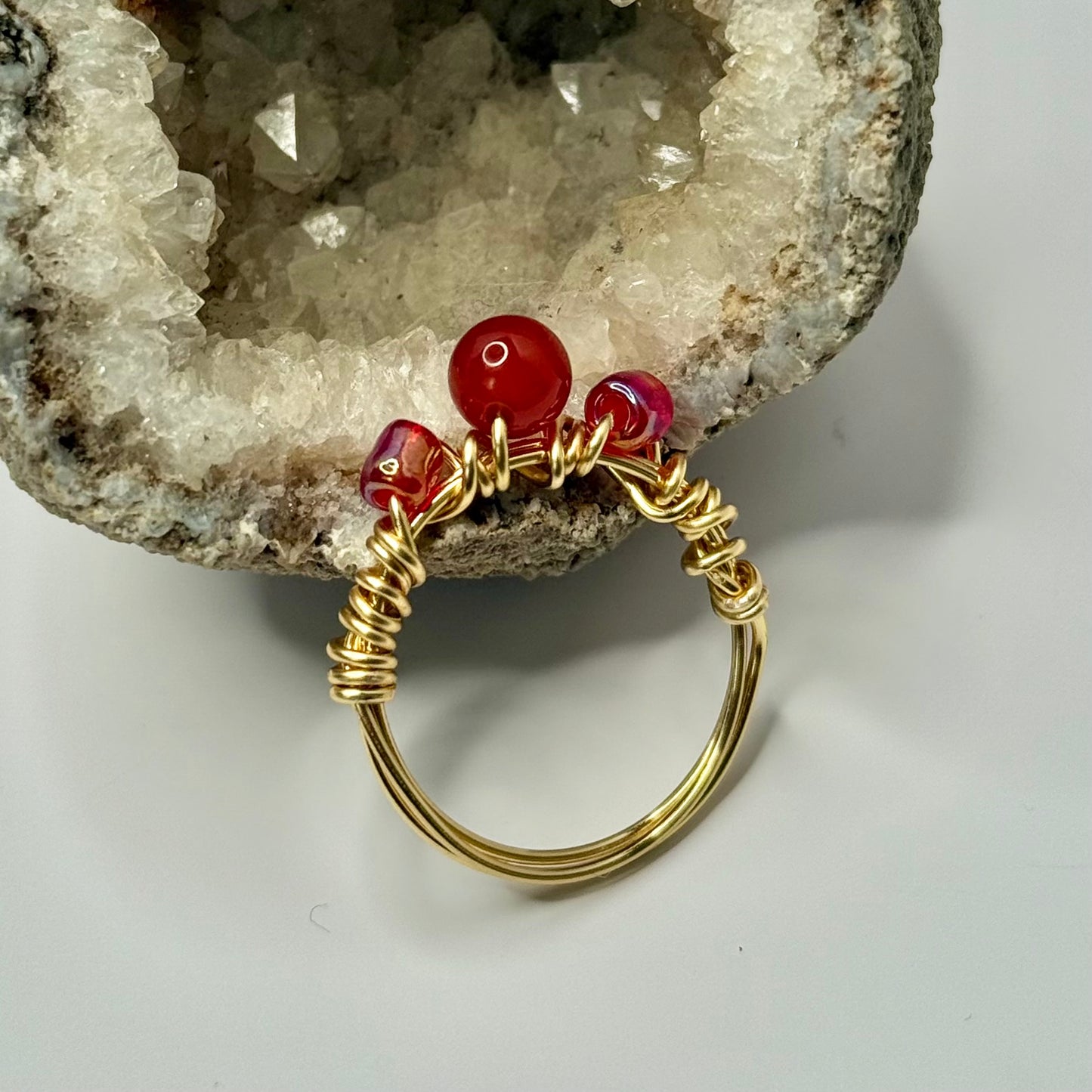 Gold Carnelian Ring