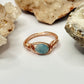 Rose Gold Blue Beryl Ring