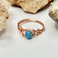 Rose Gold Blue Shell Ring