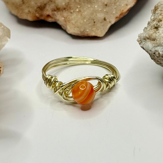 Gold Carnelian Ring