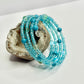 Dyed Howlite and Blue Bead Bracelet