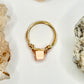 Gold Orange Beaded Ring