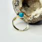 Gold Blue Dyed Howlite Ring