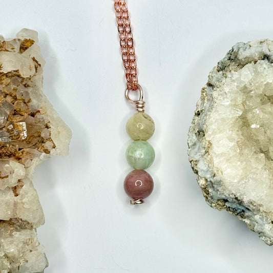 Rose Gold Amazonite Necklace