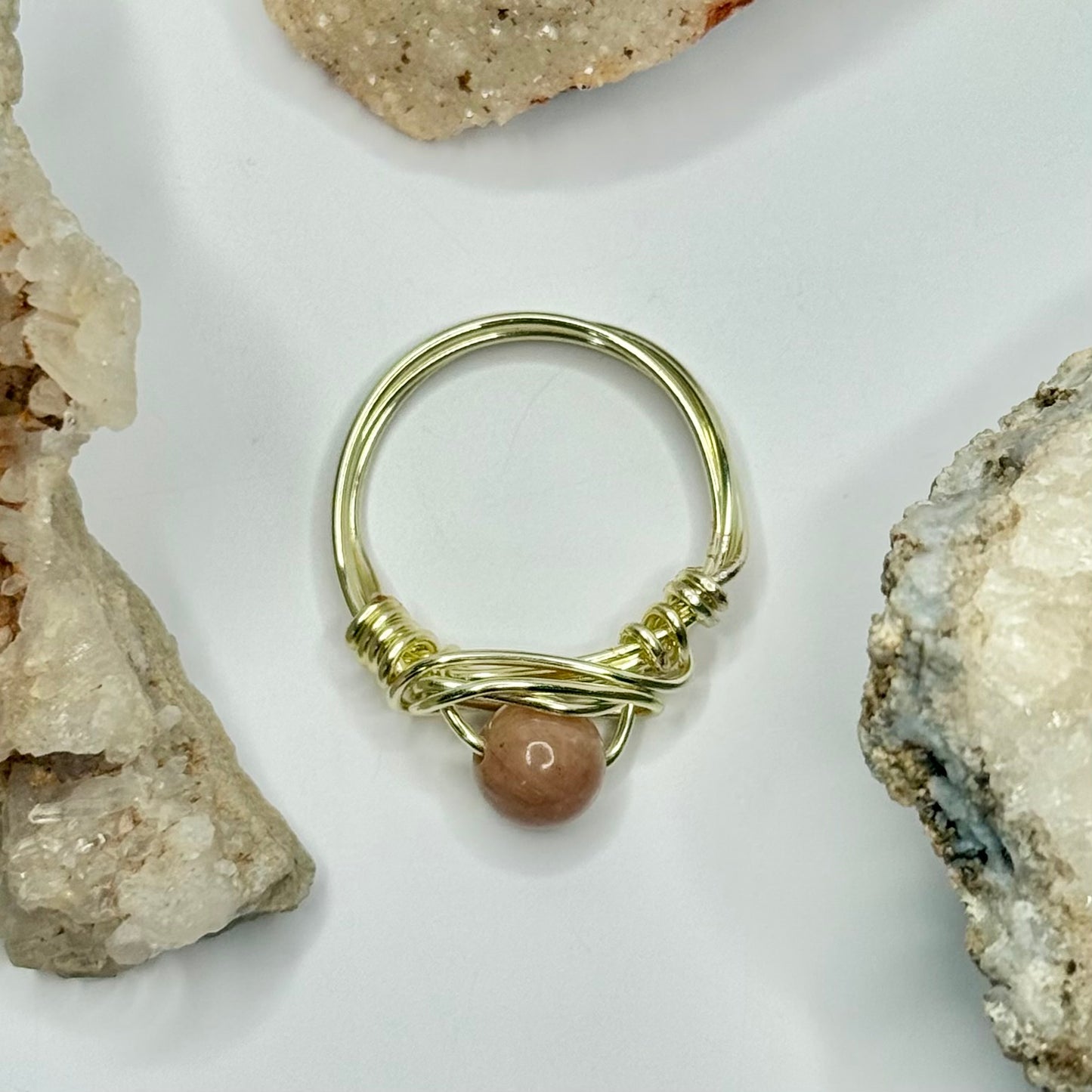 Gold Rhodonite Ring