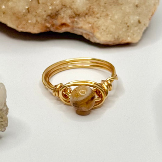 Gold Jasper Ring