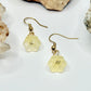 Gold Yellow Flower Earrings