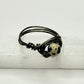 Charcoal Dalmatian Jasper Ring