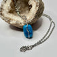Silver Blue Dyed Howlite Necklace