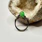 Charcoal Green Beaded Ring