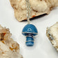 Silver Blue Calcite Mushroom Necklace