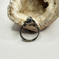 Charcoal Dendritic Agate Ring