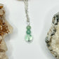 Silver Fluorite and Dyed Calcite Necklace