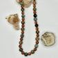 Jasper and Wood Heart Beaded Necklace