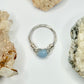 Silver Blue Glass Ring