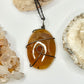 Charcoal Orange Calcite Necklace