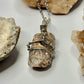 Silver Turritella Agate Necklace