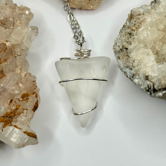Silver Glass Necklace