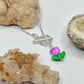 Silver Purple Tulip Toggle Necklace