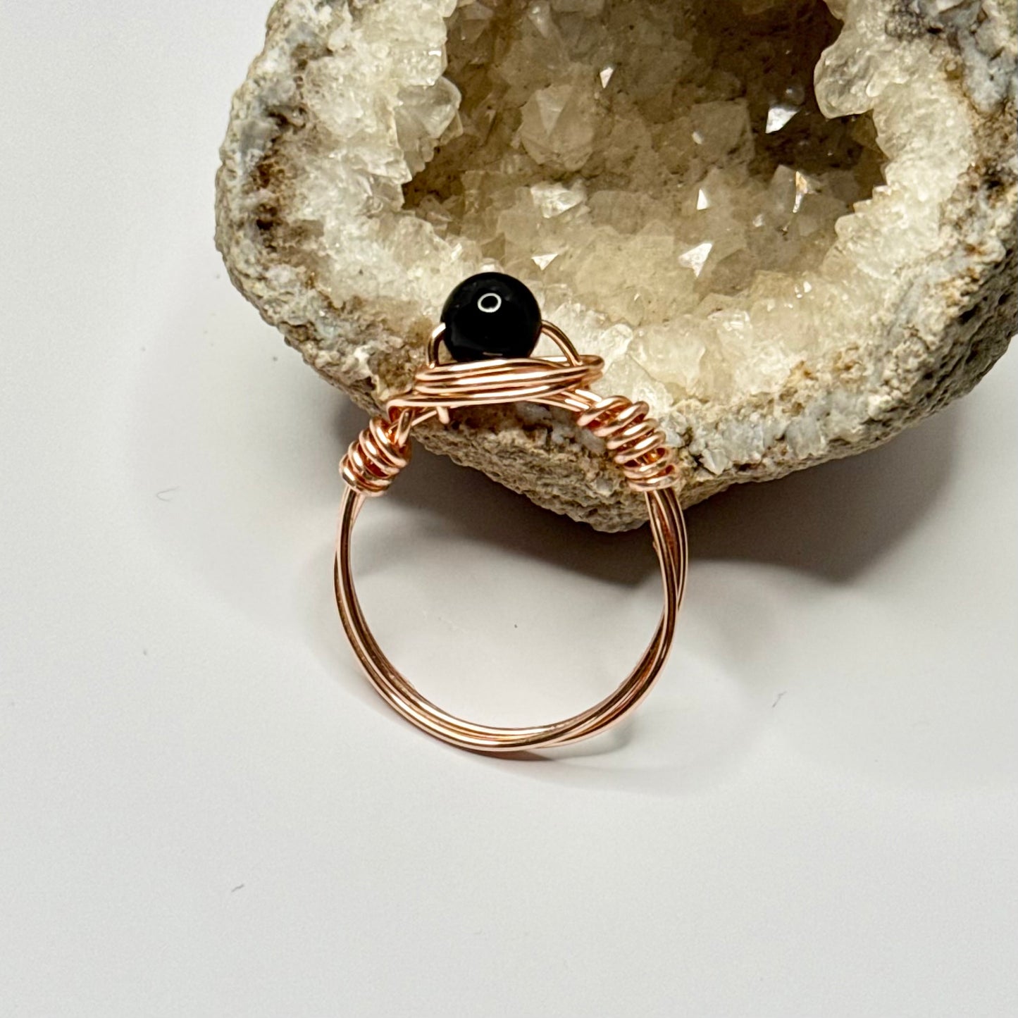 Rose Gold Onyx Ring